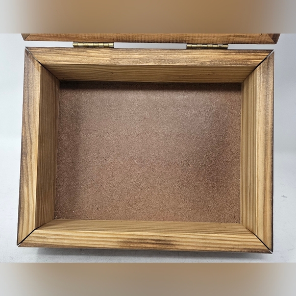 Mischief By Janet Kruskamp Print 3 Cats Handmade Solid Wood Hinged Jewelry Box - Picture 9 of 12